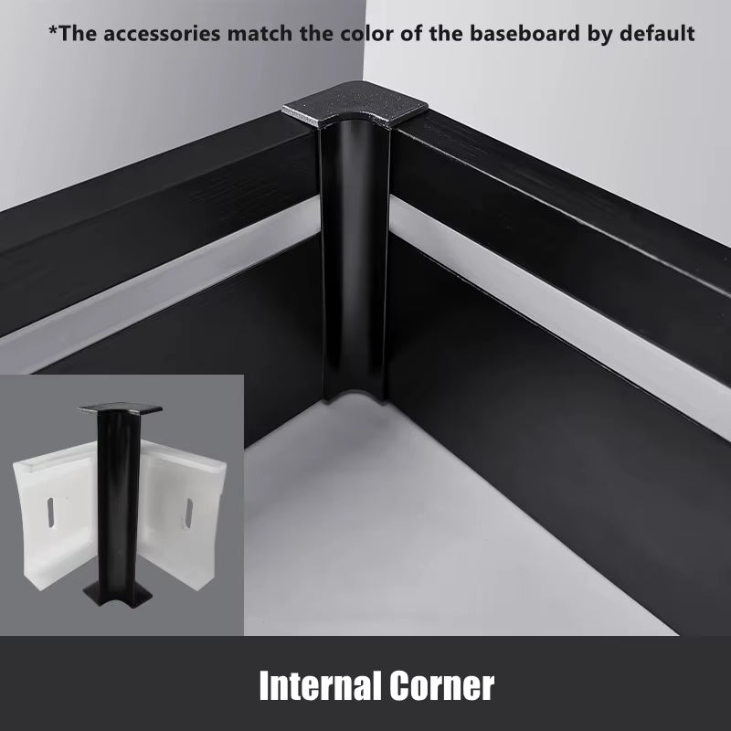 H8/10Cm Brushed LED Skirting Line 0.5M 1M LED Aluminium Profile Floor Baseboard Bar Strip Light Metal Wall Skirting Linear Lamp