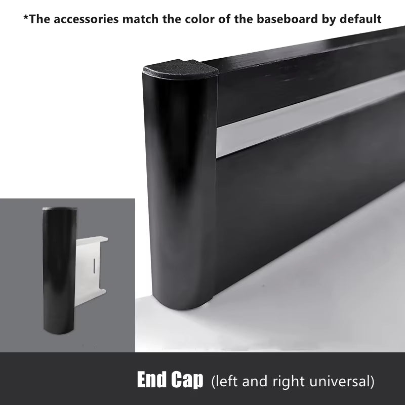 H8/10Cm Brushed LED Skirting Line 0.5M 1M LED Aluminium Profile Floor Baseboard Bar Strip Light Metal Wall Skirting Linear Lamp