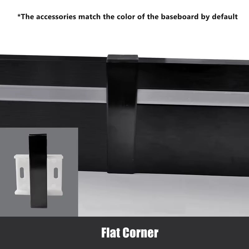 H8/10Cm Brushed LED Skirting Line 0.5M 1M LED Aluminium Profile Floor Baseboard Bar Strip Light Metal Wall Skirting Linear Lamp