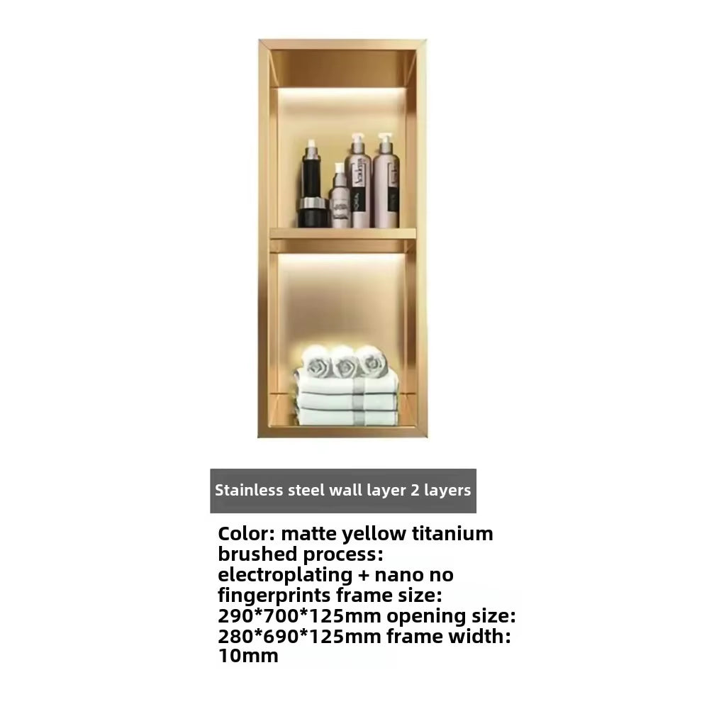 304 Stainless Steel Embedded Niche Hand Washing Bathroom Bathroom Shower Room Toilet Embedded Storage Wall Cabinet