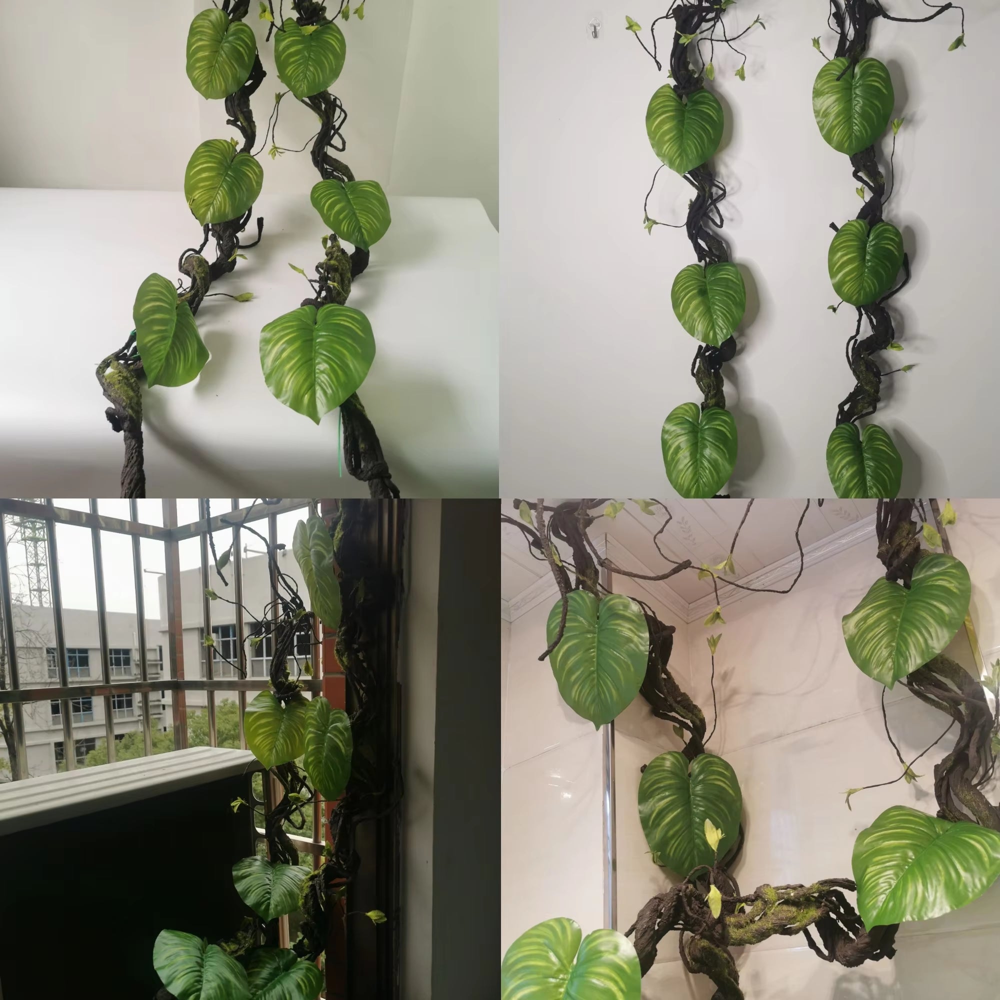 1 Pieces 5.57 Feet Artificial Vine Foam Free Bending Decoration Bedroom Bathroom Landscaping Indoor DIY Artificial Rattan