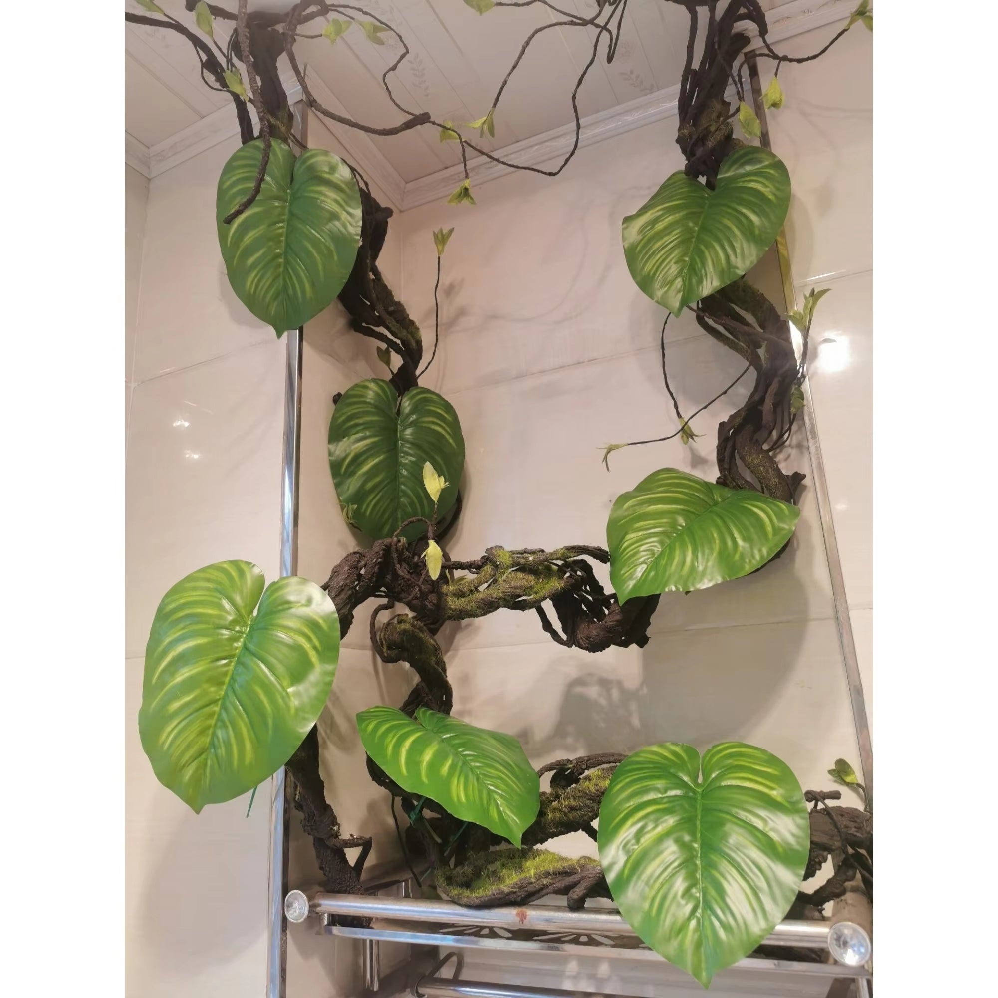 1 Pieces 5.57 Feet Artificial Vine Foam Free Bending Decoration Bedroom Bathroom Landscaping Indoor DIY Artificial Rattan