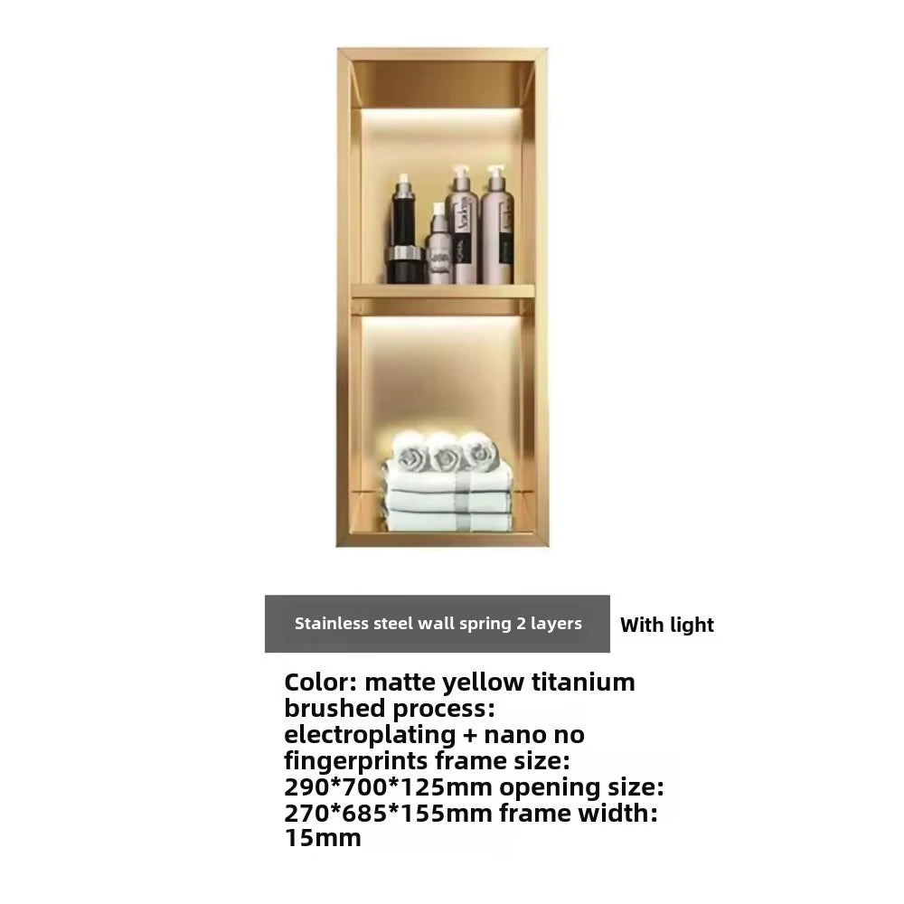 304 Stainless Steel Embedded Niche Hand Washing Bathroom Bathroom Shower Room Toilet Embedded Storage Wall Cabinet