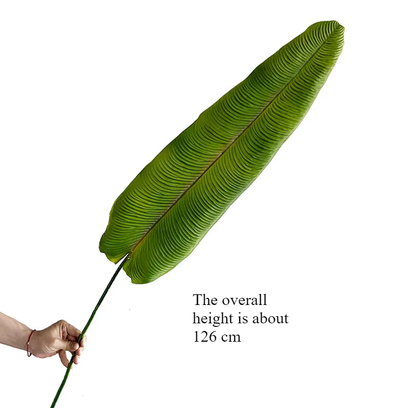 Simulation of Large Branches and Leaves Vine Green Velvet Banana Leaf Green Plant Home Decoration Artificial Plants