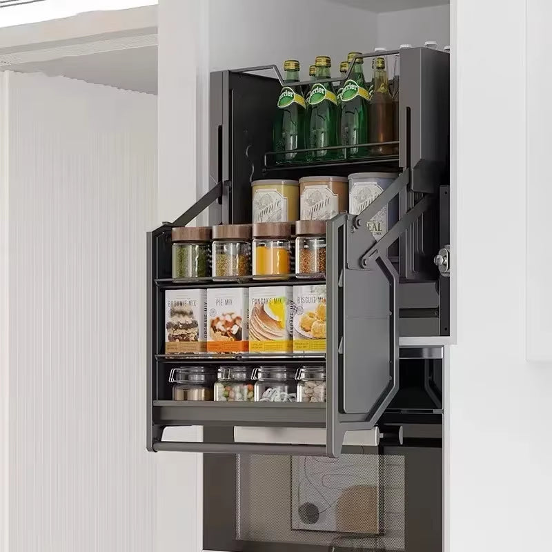 Hot Sales Cabinet Lift Pull Basket Refrigerator Snacks Pull Basket Kitchen Cabinet Deepening Pull Basket Lift