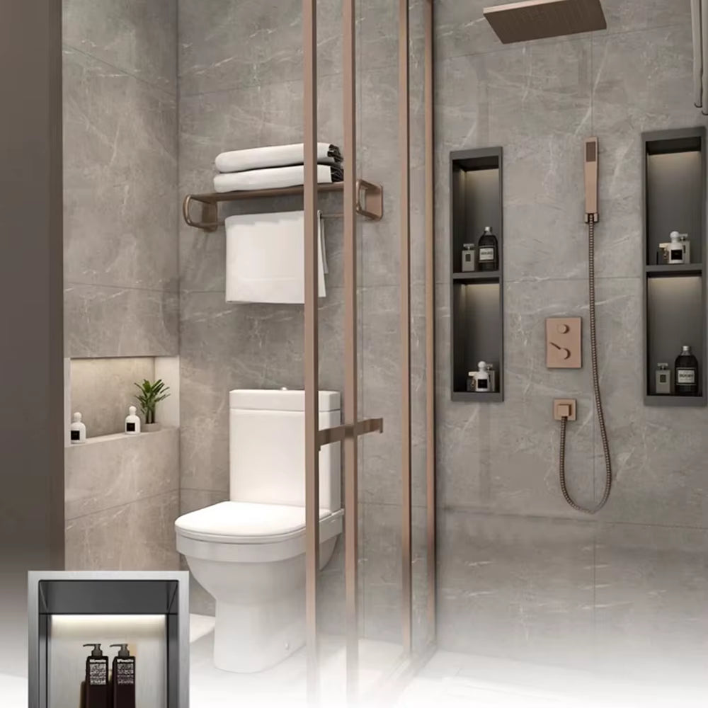 304 Stainless Steel Embedded Niche Hand Washing Bathroom Bathroom Shower Room Toilet Embedded Storage Wall Cabinet