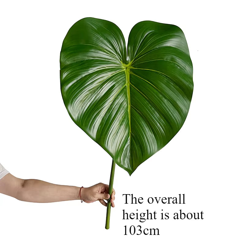 Simulation of Large Branches and Leaves Vine Green Velvet Banana Leaf Green Plant Home Decoration Artificial Plants