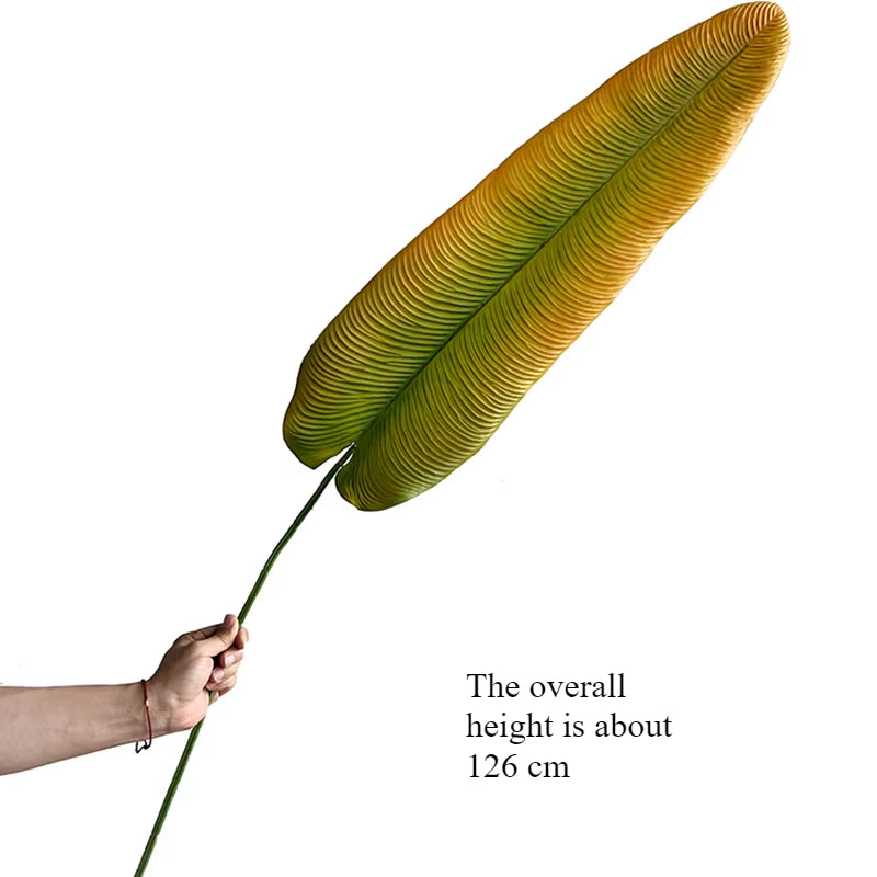Simulation of Large Branches and Leaves Vine Green Velvet Banana Leaf Green Plant Home Decoration Artificial Plants