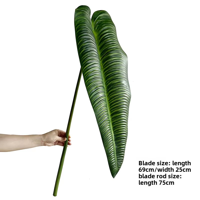Simulation of Large Branches and Leaves Vine Green Velvet Banana Leaf Green Plant Home Decoration Artificial Plants