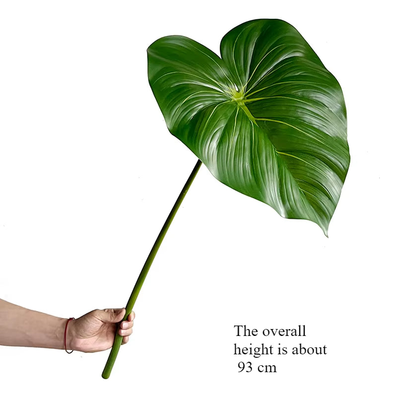 Simulation of Large Branches and Leaves Vine Green Velvet Banana Leaf Green Plant Home Decoration Artificial Plants