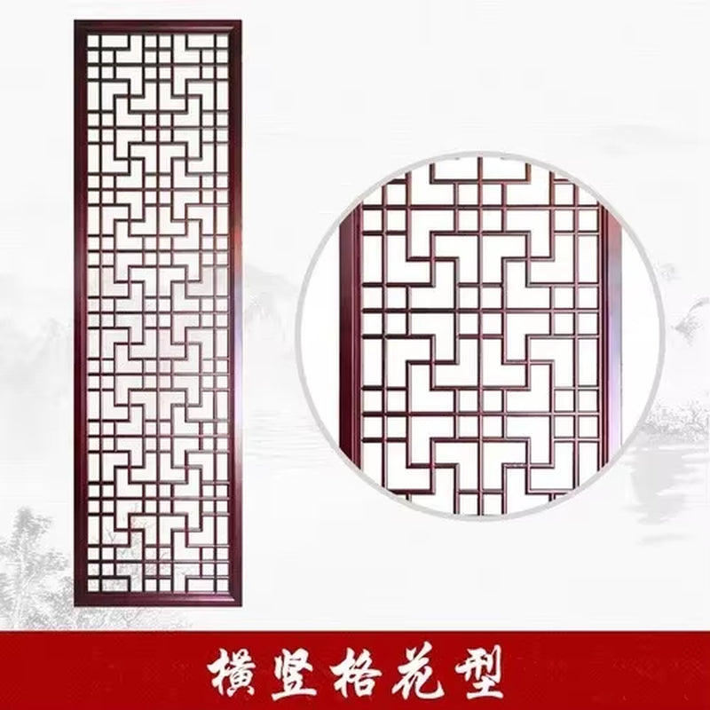 Custom Home Living Room Entrance Office New Japanese Solid Wood Grille Screen Mobile Baffle Wall