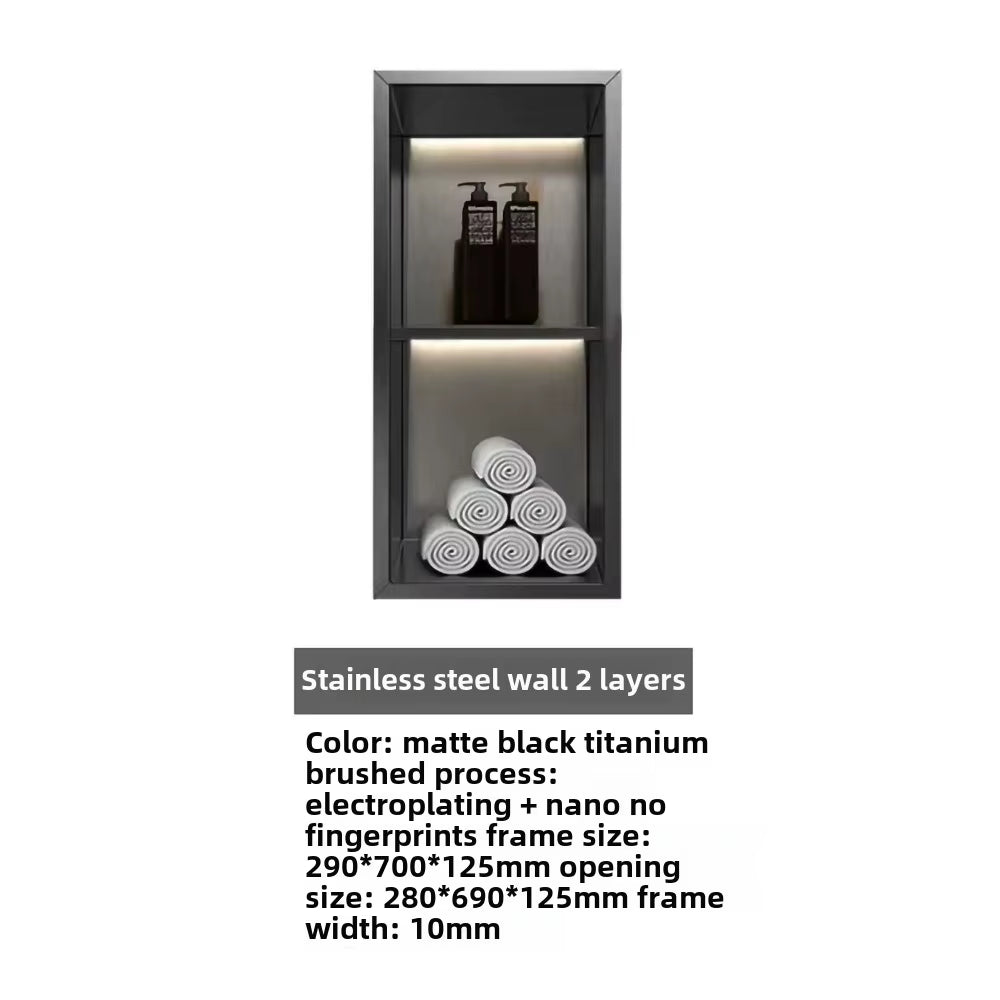 304 Stainless Steel Embedded Niche Hand Washing Bathroom Bathroom Shower Room Toilet Embedded Storage Wall Cabinet