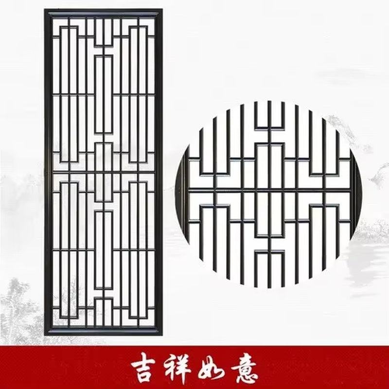 Custom Home Living Room Entrance Office New Japanese Solid Wood Grille Screen Mobile Baffle Wall
