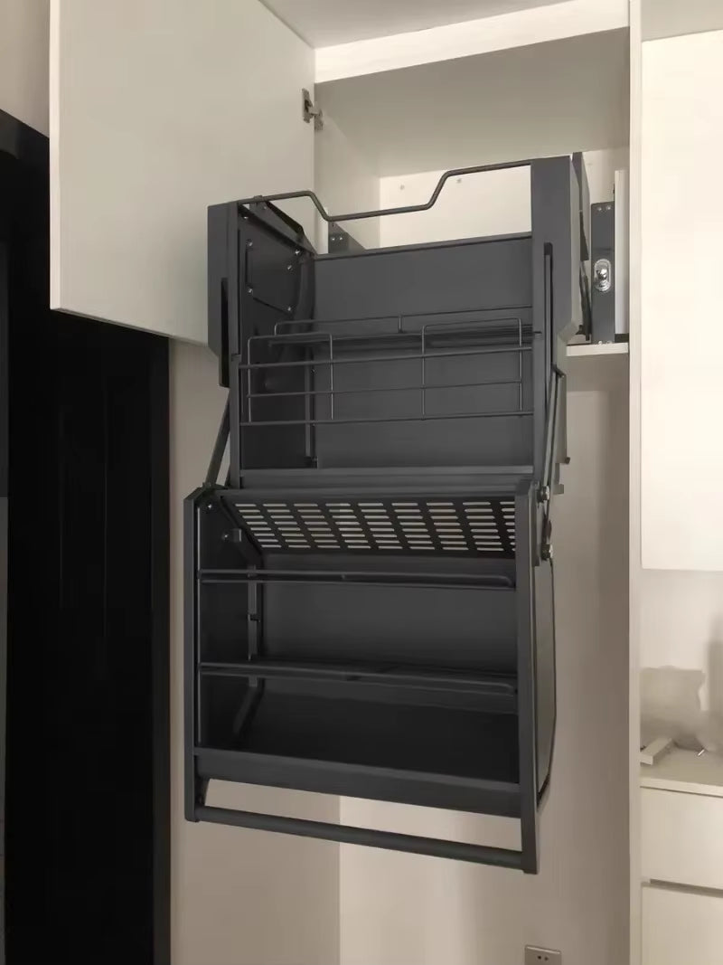 Hot Sales Cabinet Lift Pull Basket Refrigerator Snacks Pull Basket Kitchen Cabinet Deepening Pull Basket Lift