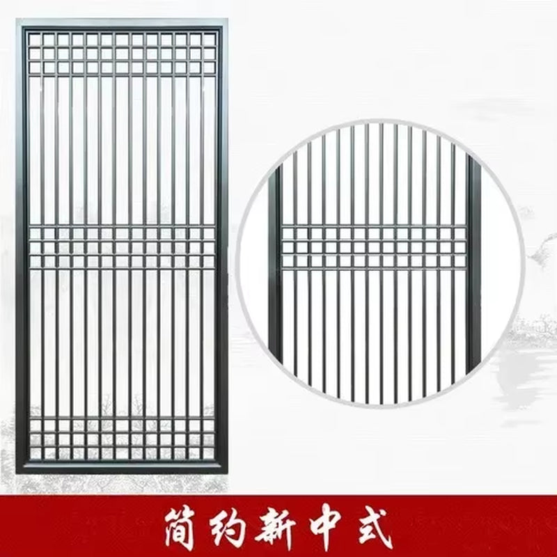 Custom Home Living Room Entrance Office New Japanese Solid Wood Grille Screen Mobile Baffle Wall