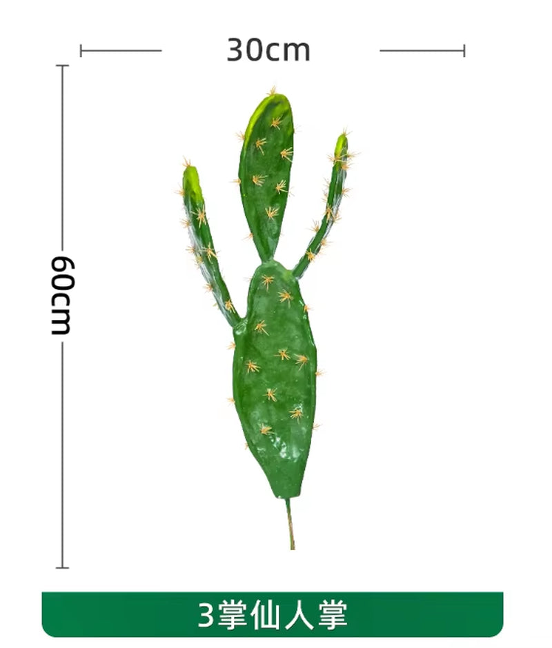 Simulated Cactus, Immortal Pillar Ball Measuring Ruler, Tropical Plant Landscape Floor-Standing Ornament Home Decor