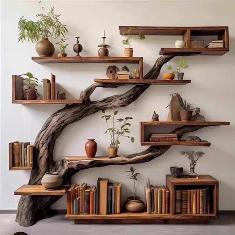 Wabi Sandy Fragrant Camphor Wood Solid Wood Bogu Rack Tea Display Cabinet Storage Rack