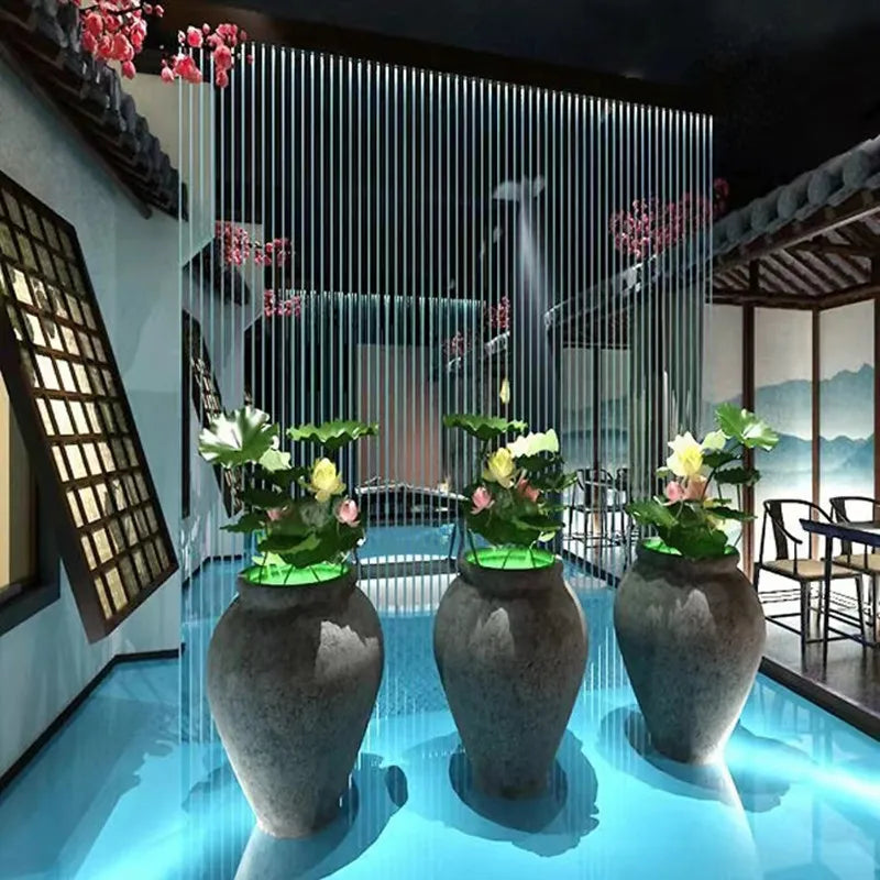 DC Water Curtain Flow Waterfall, Waterfall Fountain Equipment, Waterfall Landscape, Garden Water Feature Wall