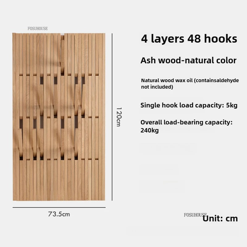 Creativity Wood Coat Racks Multilayer Wall Clothes Hanger Living Room Entrance Door Coat Rack Wall Porch Bedroom Hanging Area