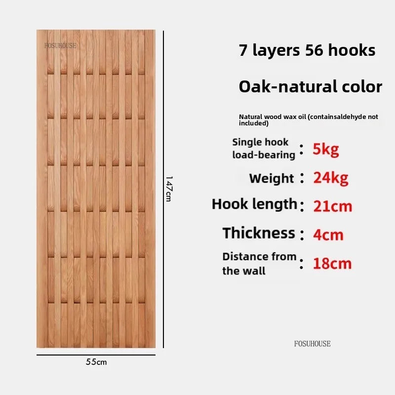 Creativity Wood Coat Racks Multilayer Wall Clothes Hanger Living Room Entrance Door Coat Rack Wall Porch Bedroom Hanging Area