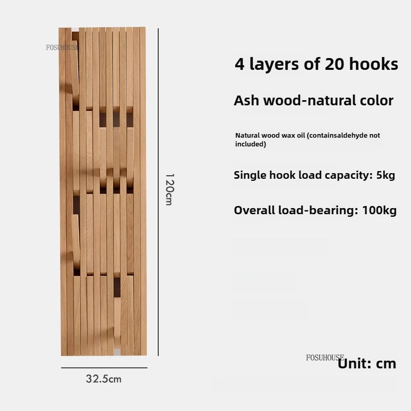 Creativity Wood Coat Racks Multilayer Wall Clothes Hanger Living Room Entrance Door Coat Rack Wall Porch Bedroom Hanging Area