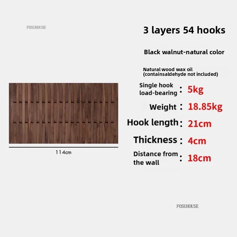 Creativity Wood Coat Racks Multilayer Wall Clothes Hanger Living Room Entrance Door Coat Rack Wall Porch Bedroom Hanging Area