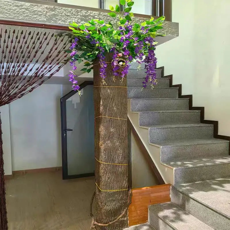 Self-Adhesive Bark Sticker Artificial Simulation Tree Bark Rubber Plant Cover DIY Fake Plant Water Pipe Column Block Wall Decor