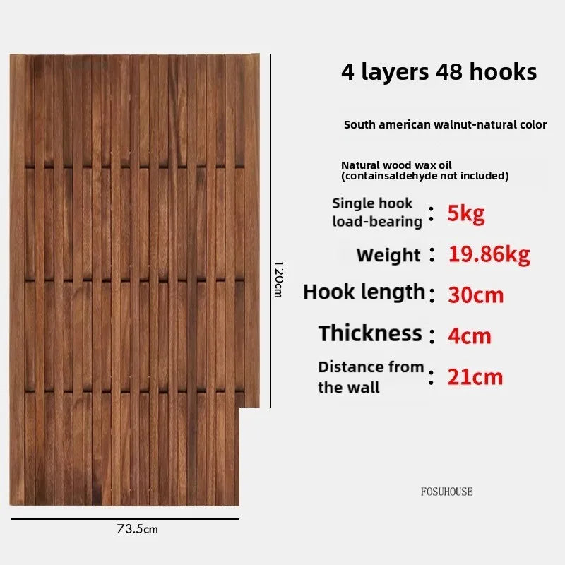 Creativity Wood Coat Racks Multilayer Wall Clothes Hanger Living Room Entrance Door Coat Rack Wall Porch Bedroom Hanging Area