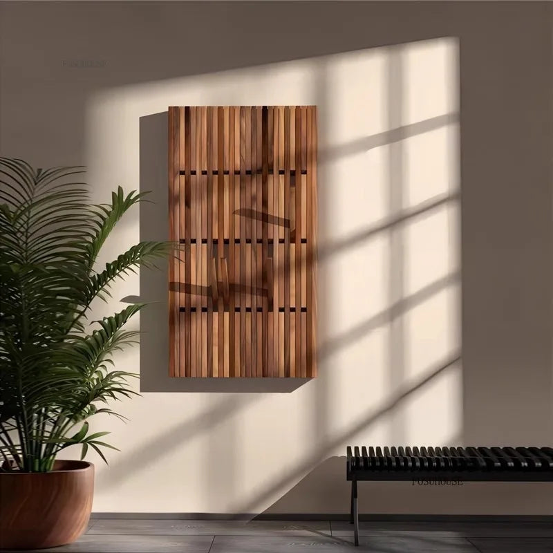 Creativity Wood Coat Racks Multilayer Wall Clothes Hanger Living Room Entrance Door Coat Rack Wall Porch Bedroom Hanging Area