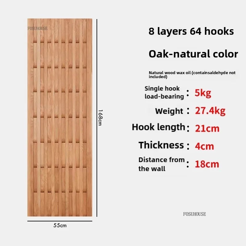 Creativity Wood Coat Racks Multilayer Wall Clothes Hanger Living Room Entrance Door Coat Rack Wall Porch Bedroom Hanging Area