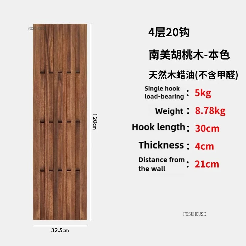 Creativity Wood Coat Racks Multilayer Wall Clothes Hanger Living Room Entrance Door Coat Rack Wall Porch Bedroom Hanging Area