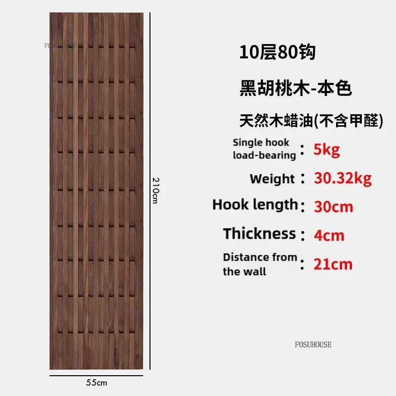 Creativity Wood Coat Racks Multilayer Wall Clothes Hanger Living Room Entrance Door Coat Rack Wall Porch Bedroom Hanging Area