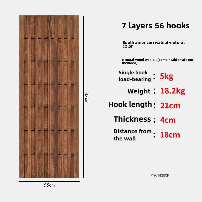Creativity Wood Coat Racks Multilayer Wall Clothes Hanger Living Room Entrance Door Coat Rack Wall Porch Bedroom Hanging Area