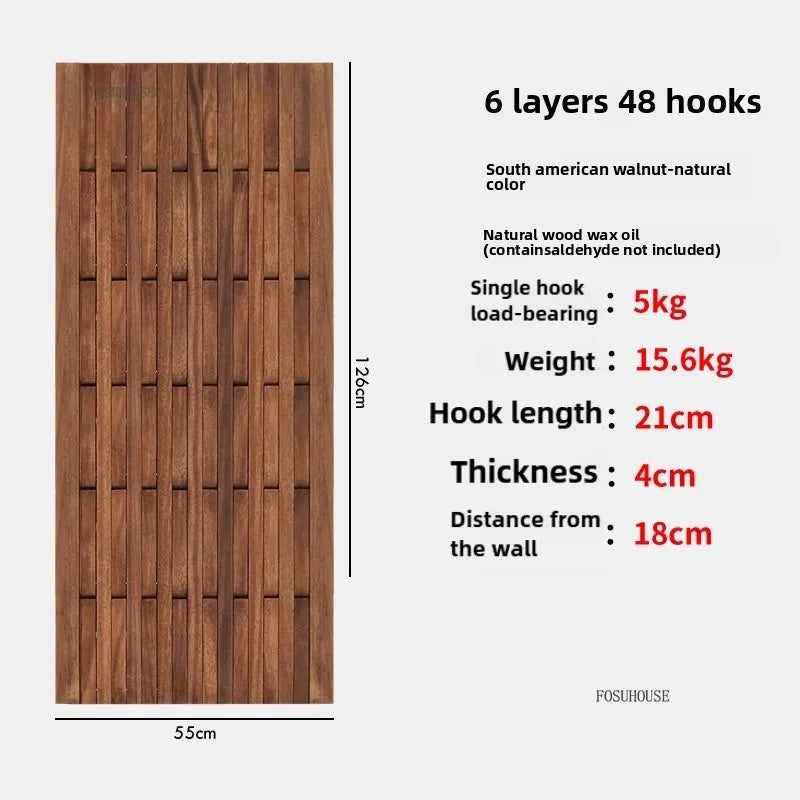 Creativity Wood Coat Racks Multilayer Wall Clothes Hanger Living Room Entrance Door Coat Rack Wall Porch Bedroom Hanging Area