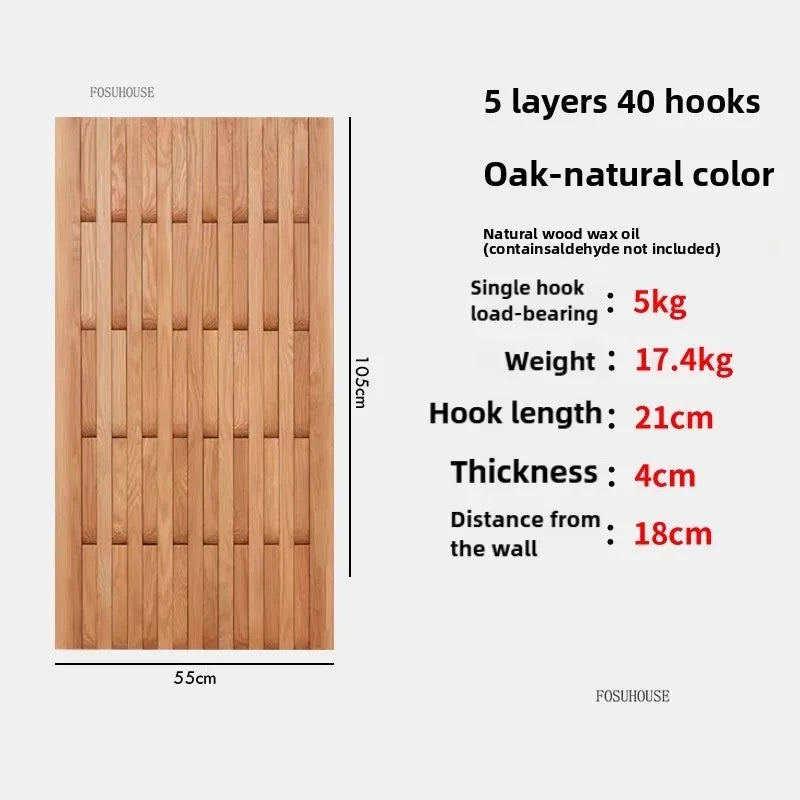 Creativity Wood Coat Racks Multilayer Wall Clothes Hanger Living Room Entrance Door Coat Rack Wall Porch Bedroom Hanging Area