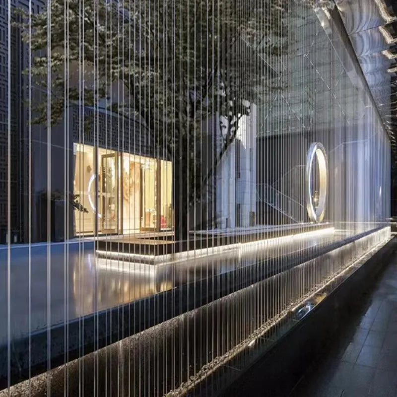 DC Water Curtain Flow Waterfall, Waterfall Fountain Equipment, Waterfall Landscape, Garden Water Feature Wall