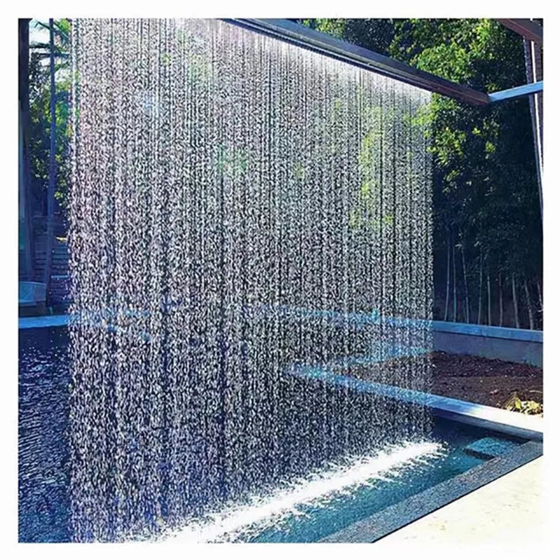DC Water Curtain Flow Waterfall, Waterfall Fountain Equipment, Waterfall Landscape, Garden Water Feature Wall