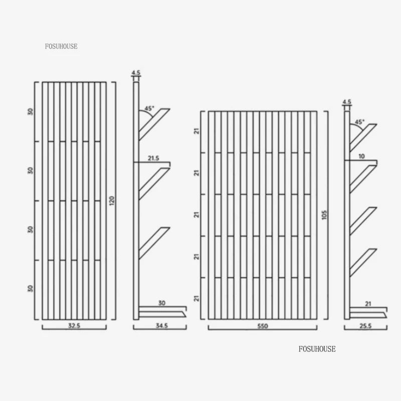 Creativity Wood Coat Racks Multilayer Wall Clothes Hanger Living Room Entrance Door Coat Rack Wall Porch Bedroom Hanging Area