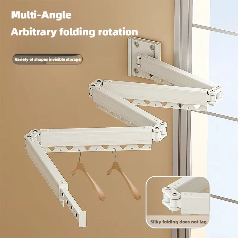 Foldable Shower Curtain Rod Set, Invisible Bathroom Partition Waterproof, Premium Dry-Wet Separation with Grommets