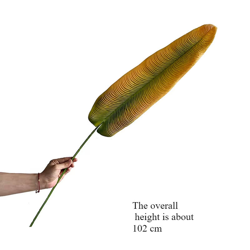 Simulation of Large Branches and Leaves Vine Green Velvet Banana Leaf Green Plant Home Decoration Artificial Plants