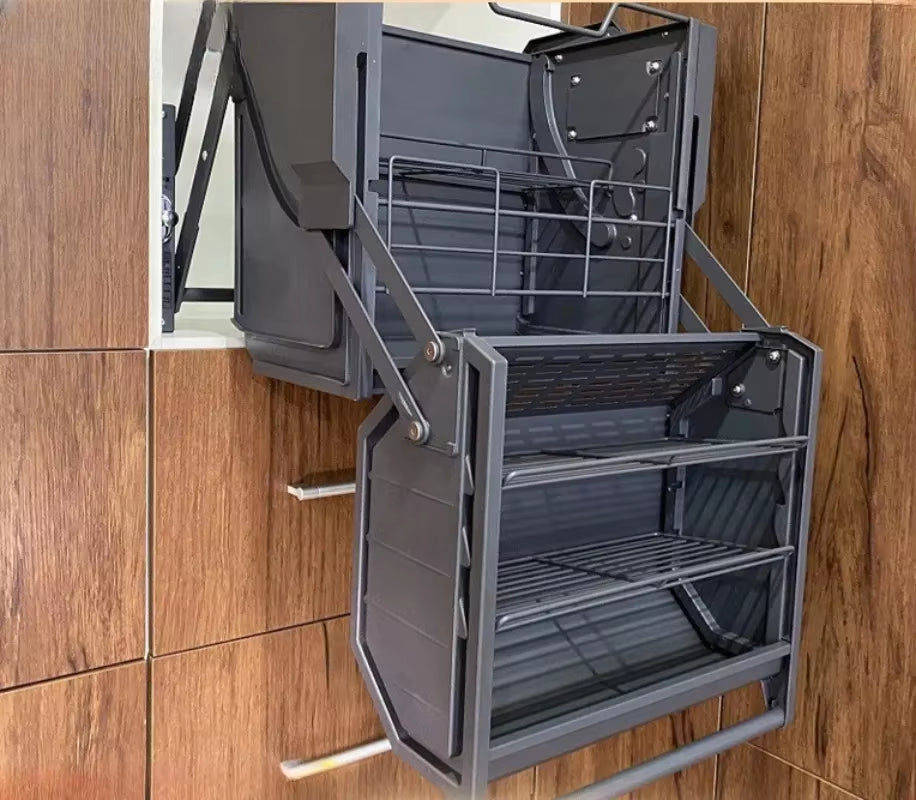 Hot Sales Cabinet Lift Pull Basket Refrigerator Snacks Pull Basket Kitchen Cabinet Deepening Pull Basket Lift