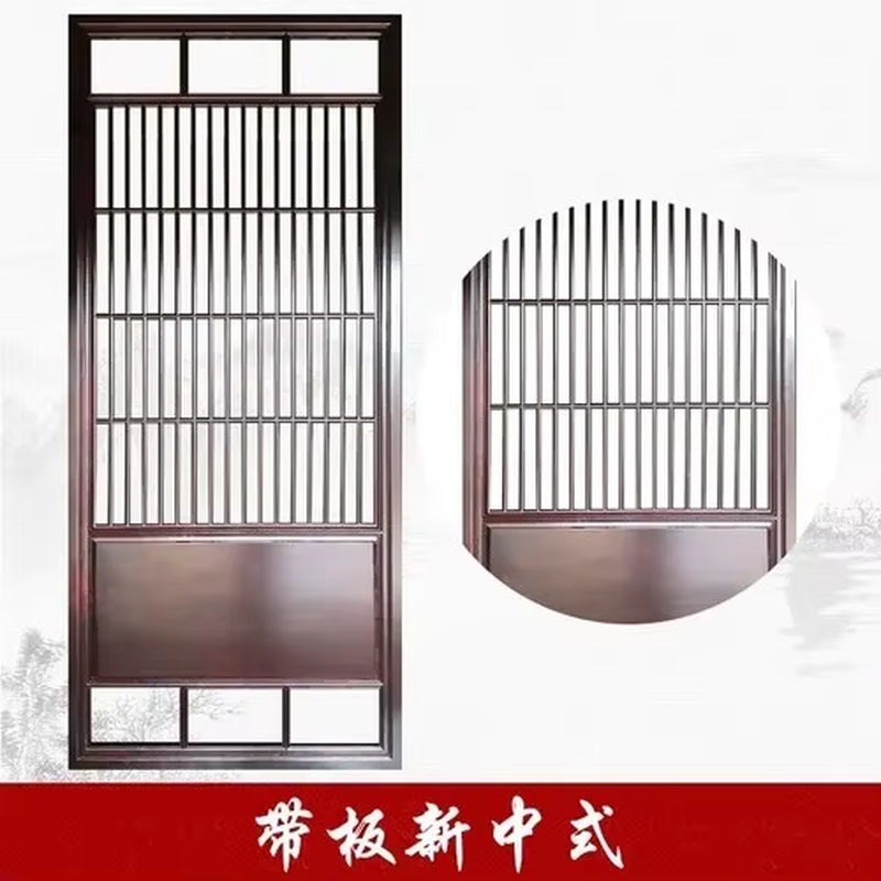 Custom Home Living Room Entrance Office New Japanese Solid Wood Grille Screen Mobile Baffle Wall