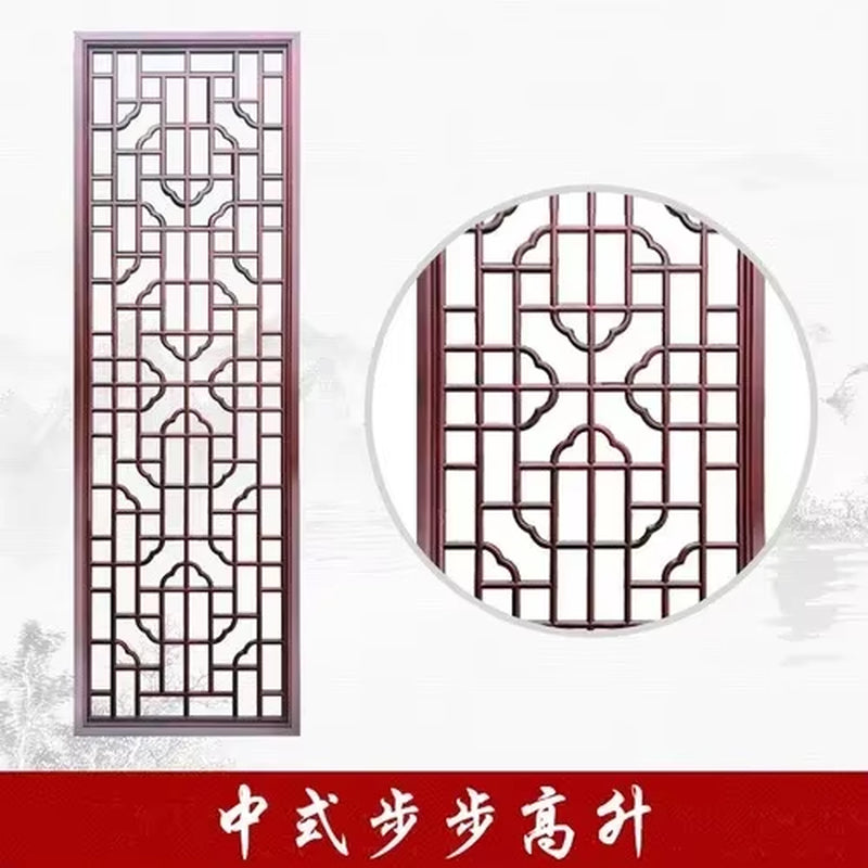 Custom Home Living Room Entrance Office New Japanese Solid Wood Grille Screen Mobile Baffle Wall