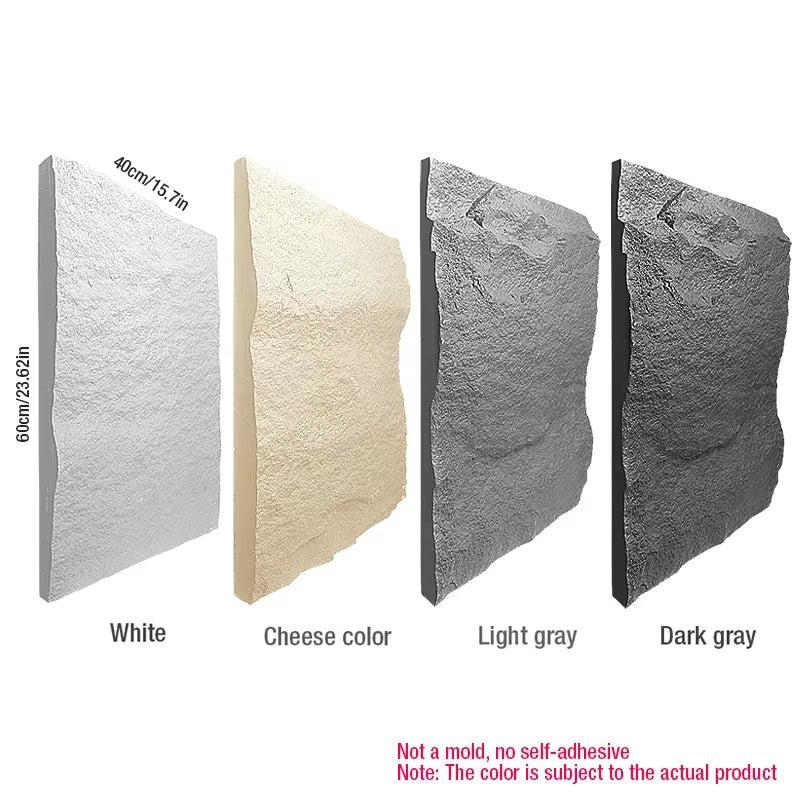 60X40Cm High Simulation Stone 3D Wall Stickers Stone Brick Wallpaper Wall Covering Living Room Rhombus 3D Wall Panel Mold Tile