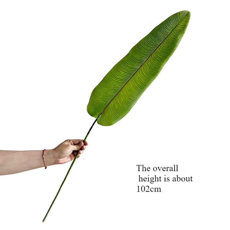 Simulation of Large Branches and Leaves Vine Green Velvet Banana Leaf Green Plant Home Decoration Artificial Plants